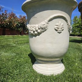 Terakota saksija ‘Anduze’ Bianco 60cm